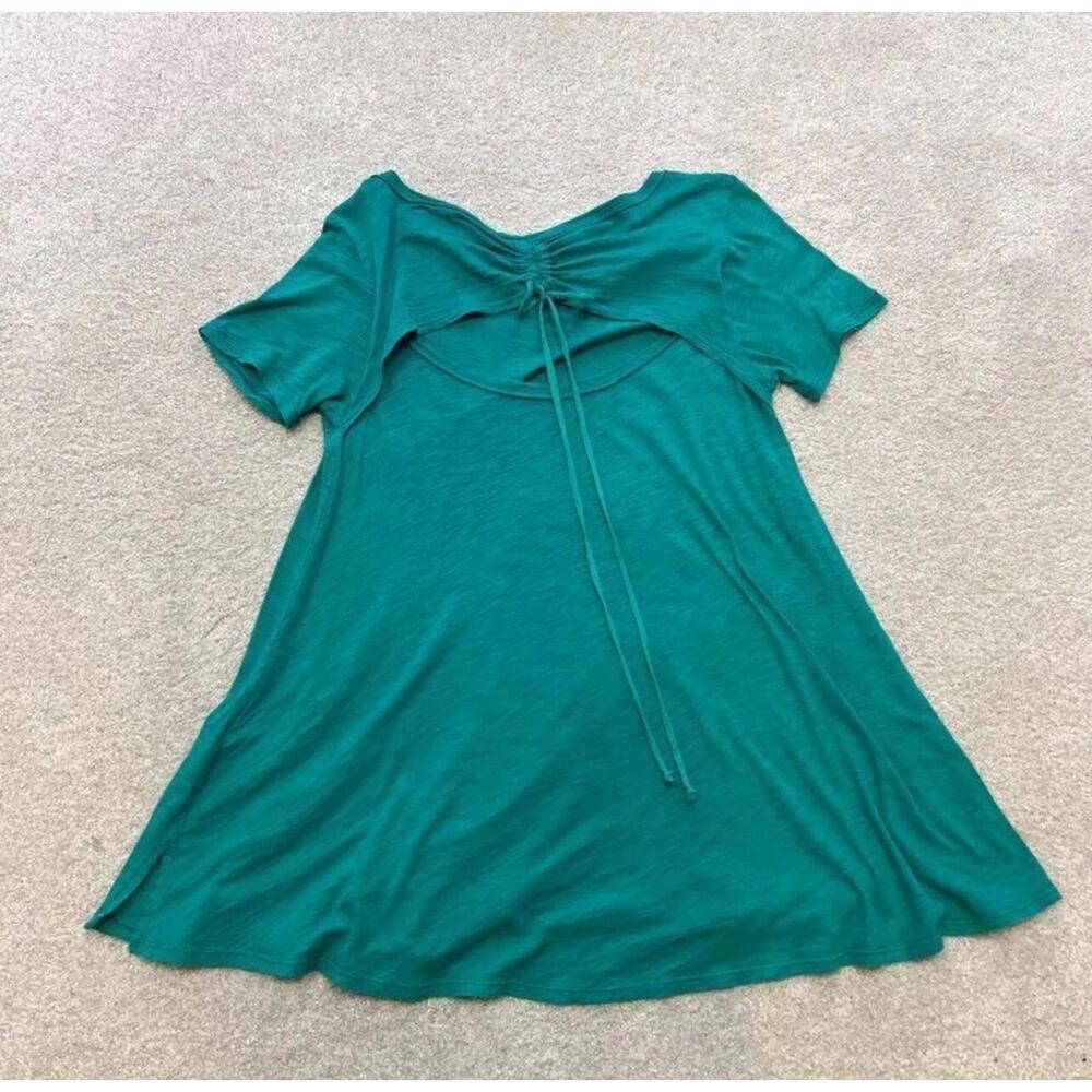 T.La Anthropologie Blouse Green Women's Size XS Short Sleeve - Picture 8 of 11